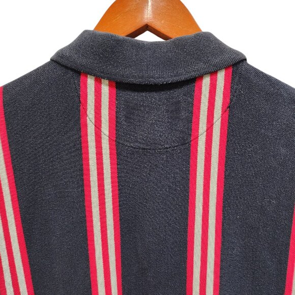 Chaps Ralph Lauren Vintage 90’s Vertical Striped Polo Shirt Size L Logo - Picture 9 of 14